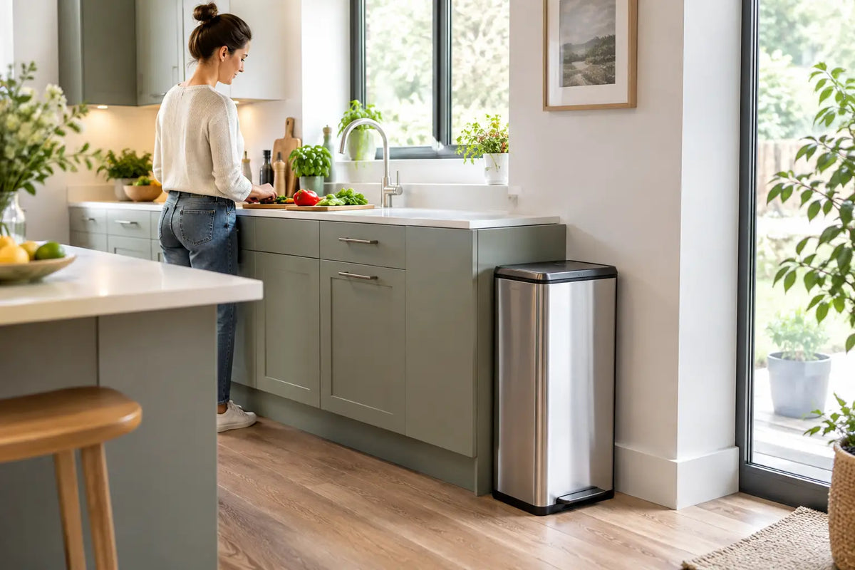 Slim Recycling Bin for a Tidier Small Kitchen