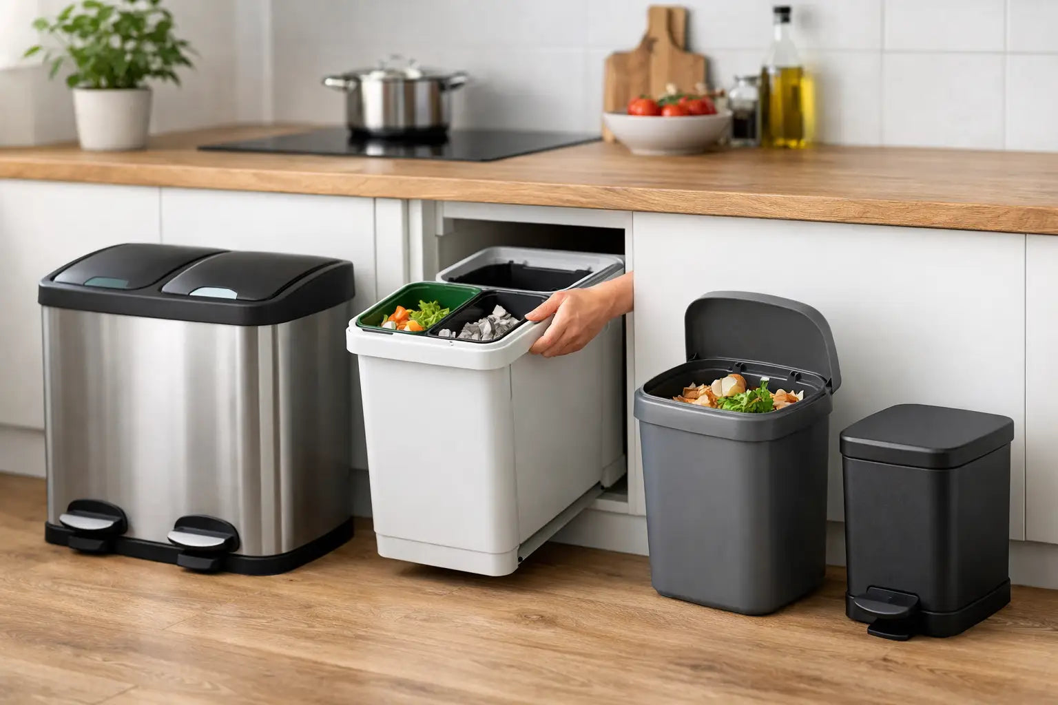 Best Bins for Small Kitchens in the UK
