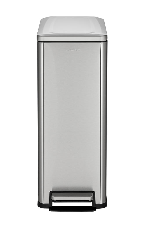 Step N' Sort Slim Dual Recycling Bin – 43L (2 x 21.5L) Soft Close Kitchen Trash Can – Space Saving , Stainless Steel