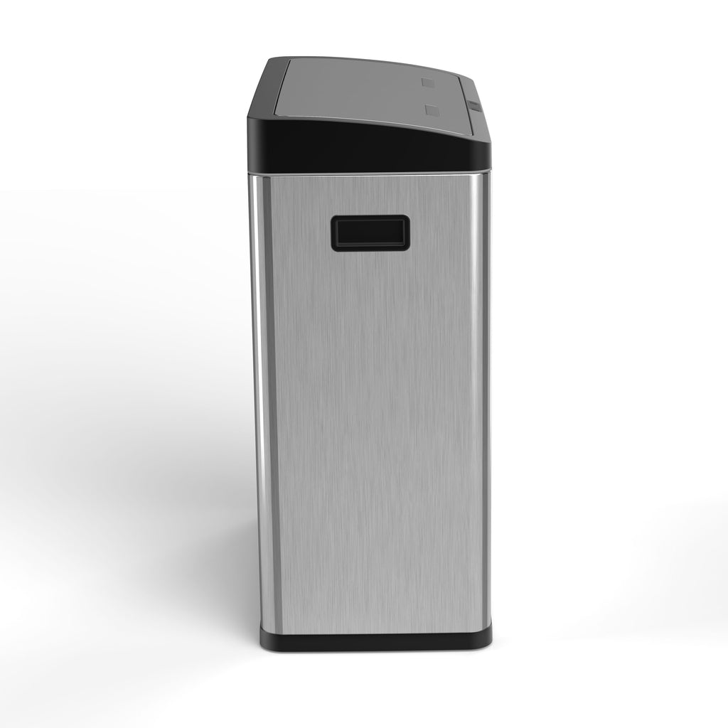 Step N’ Sort 60L Touchless Dual Recycling & Waste Bin – Motion Sensor Kitchen Bin with Removable Inner Compartments (Stainless Steel)