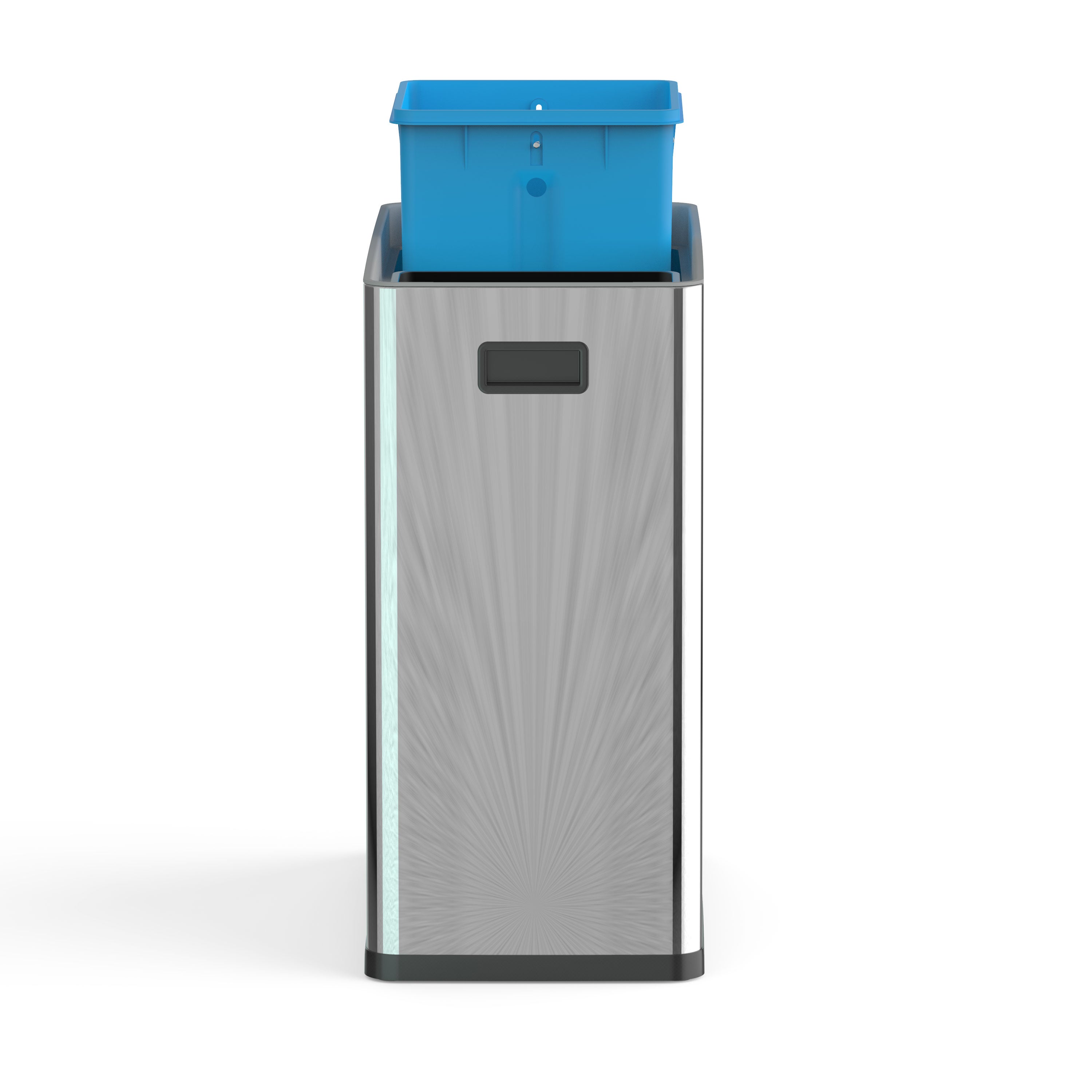 Step N’ Sort 60L Touchless Dual Recycling & Waste Bin – Motion Sensor Kitchen Bin with Removable Inner Compartments (Stainless Steel)