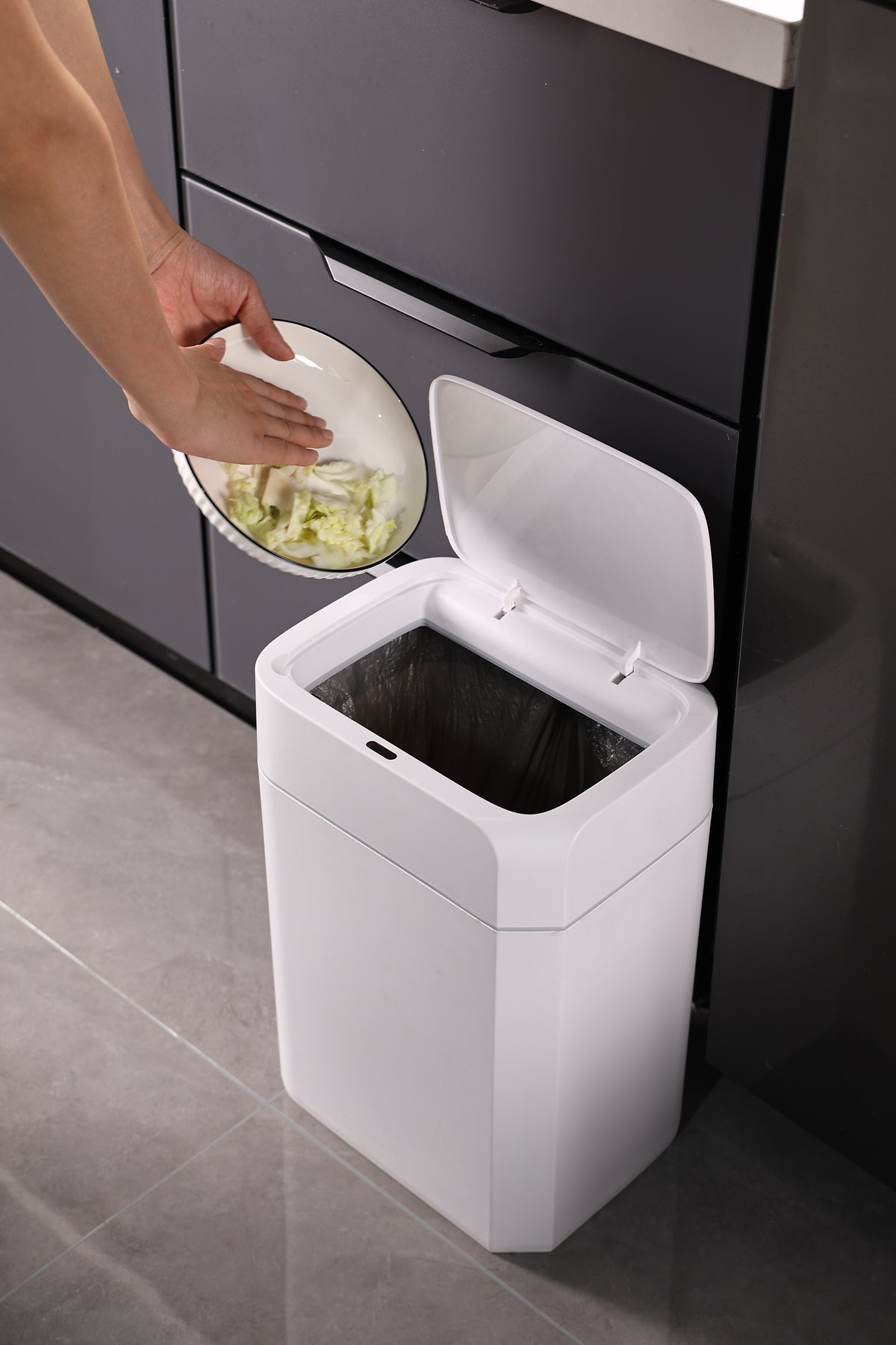 Step N’ Sort Motion Sensor Bins – 2 Pack Touchless Bin Set (16L + 11L)
