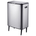 Step N’ Sort 60L Raised Dual Compartment Touch Top Recycling & Rubbish Bin – Stainless Steel