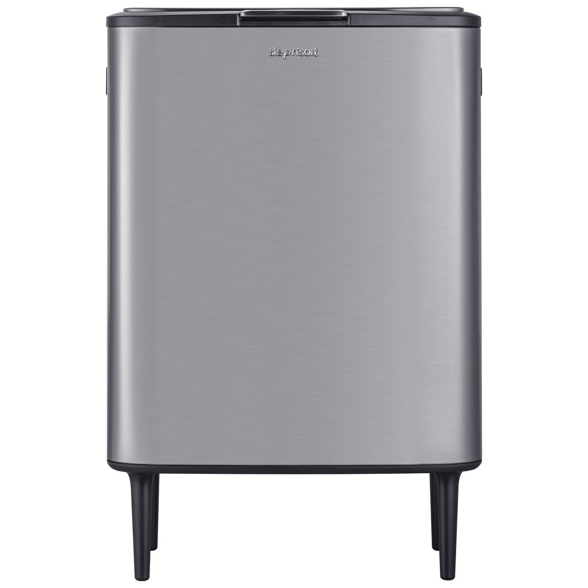 Step N’ Sort 60L Raised Dual Compartment Touch Top Recycling & Rubbish Bin – Stainless Steel