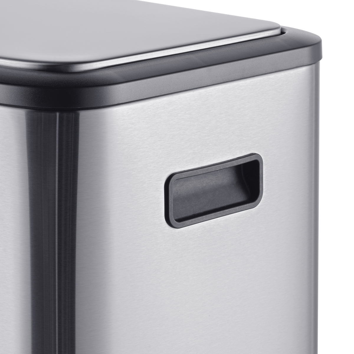 Step N’ Sort 60L Raised Dual Compartment Touch Top Recycling & Rubbish Bin – Stainless Steel