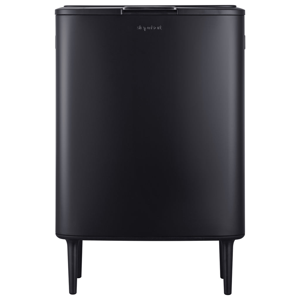 Step N’ Sort 60L Raised Dual Compartment Touch Top Recycling & Rubbish Bin – Matte Black