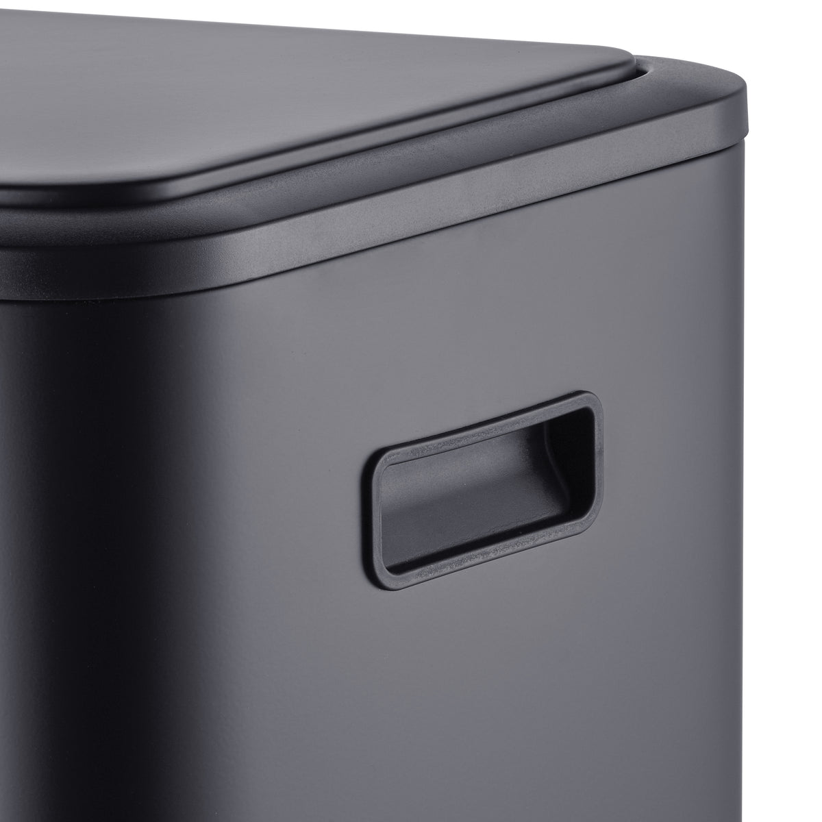 Step N’ Sort 60L Raised Dual Compartment Touch Top Recycling & Rubbish Bin – Matte Black