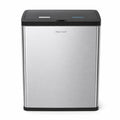 Step N’ Sort 60L Touchless Dual Recycling & Waste Bin – Motion Sensor Kitchen Bin with Removable Inner Compartments (Stainless Steel)