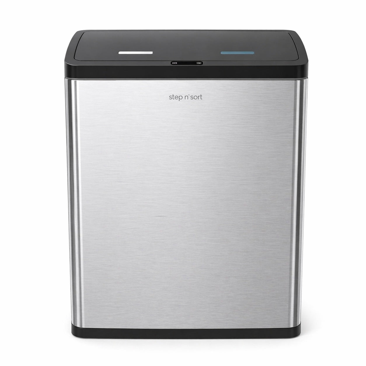 Step N’ Sort 60L Touchless Dual Recycling & Waste Bin – Motion Sensor Kitchen Bin with Removable Inner Compartments (Stainless Steel)