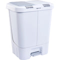 Step N’ Sort 40L Dual Compartment Recycling Bin – Slim Space-Saving Kitchen Waste System (2 × 20L), White