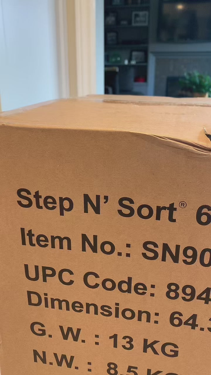 Step N’ Sort 60L Touchless Dual Recycling & Waste Bin – Motion Sensor Kitchen Bin with Removable Inner Compartments (Stainless Steel)