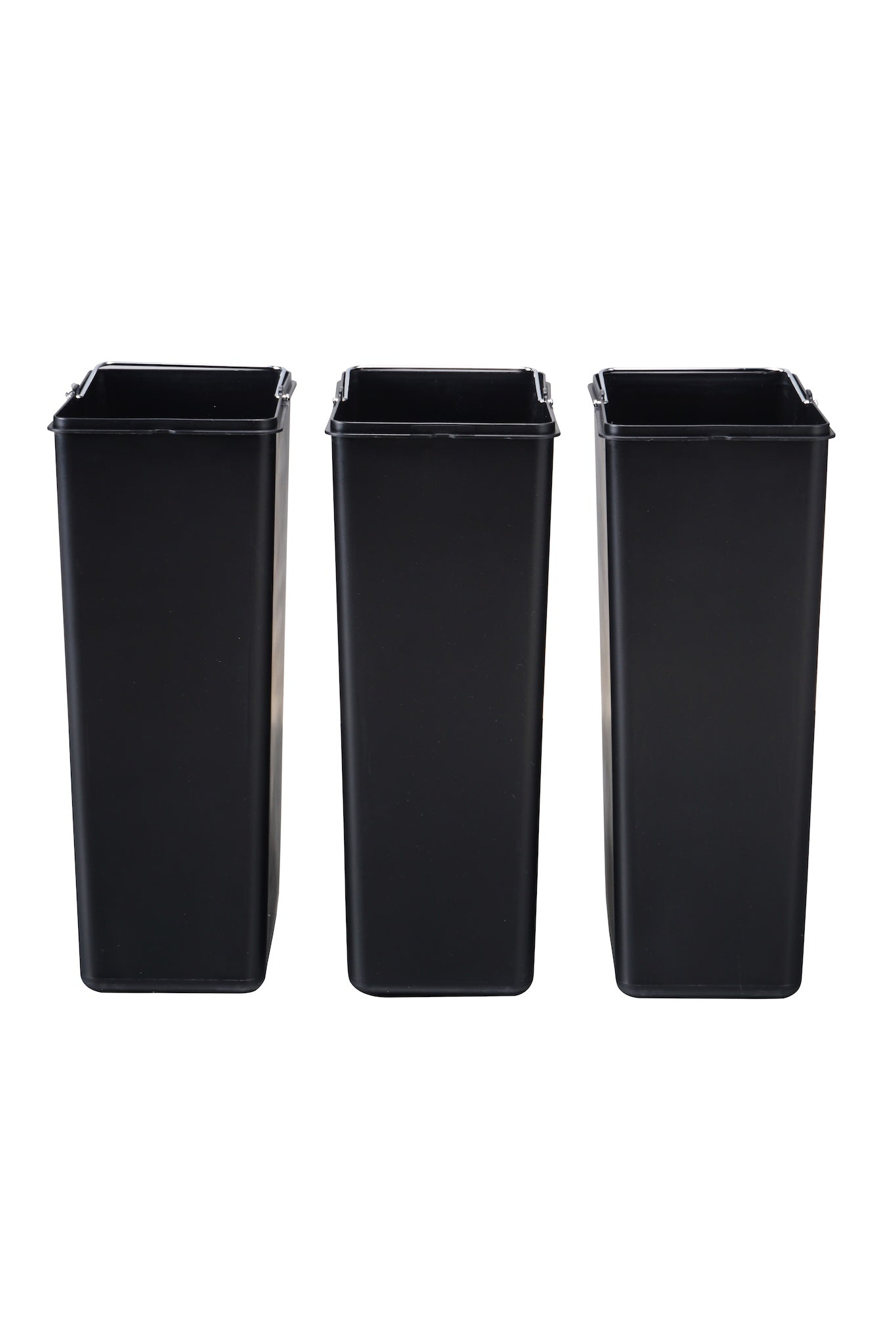 Step N’ Sort 54L 3-Compartment Kitchen Recycling Bin – Triple Waste & Recycling System with Step Pedals (Black Stainless Steel)