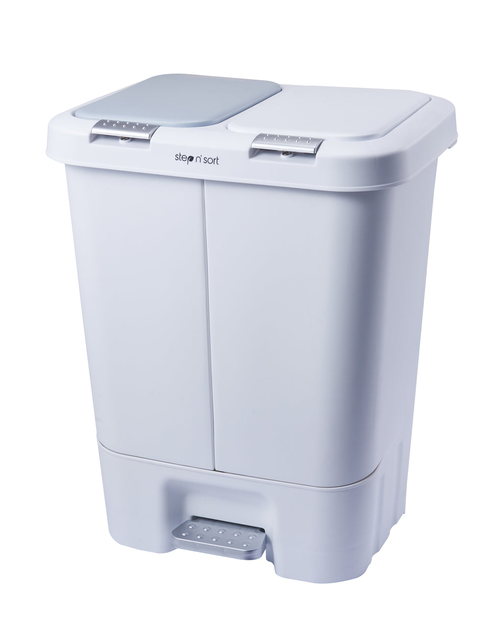 Step N Sort 40L dual recycling bin black kitchen bin with soft close lids and pedal