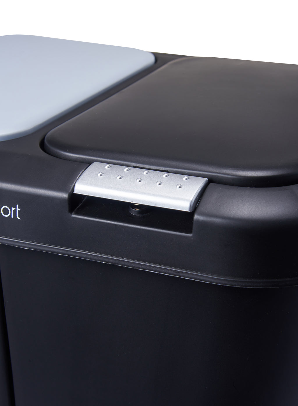 Step N Sort 40L dual recycling bin black kitchen pedal bin